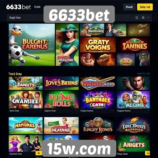 Variedade de jogos disponíveis na plataforma 6633bet